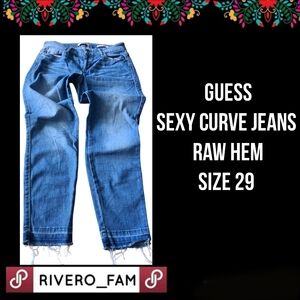GUESS | SEXY CURVE JEANS RAW HEM | SIZE 29